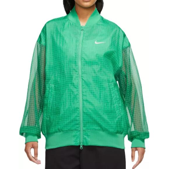 New ~ NIKE SPORTSWEAR ~ Essentials Woven Varsity Bomber Jacket Size L - Picture 1 of 11